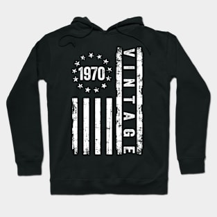 54 Years Old Gifts Vintage 1970 American Flag 54th Birthday Hoodie